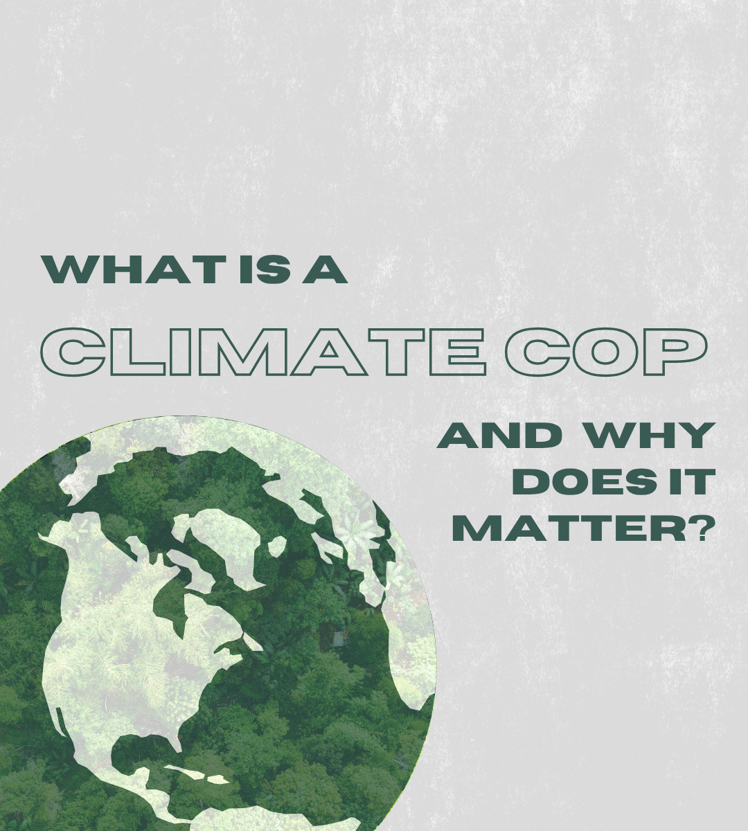 Globe image beside Blog title - what is climate COP and why does it matter?